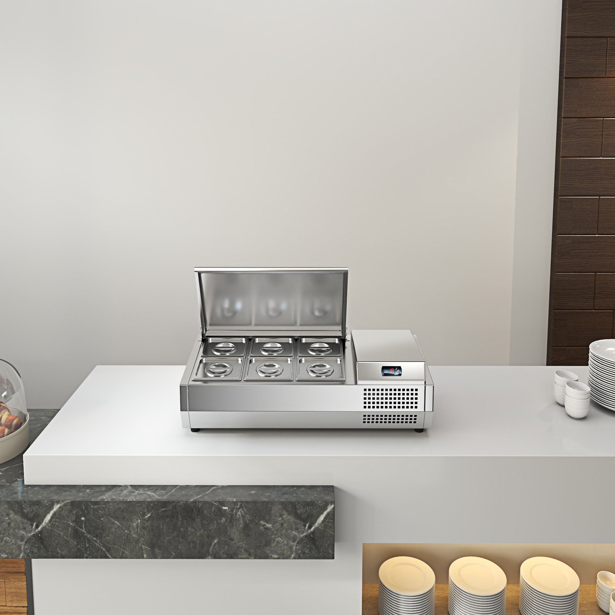 Pizza Salad Preparation Table - Image 11