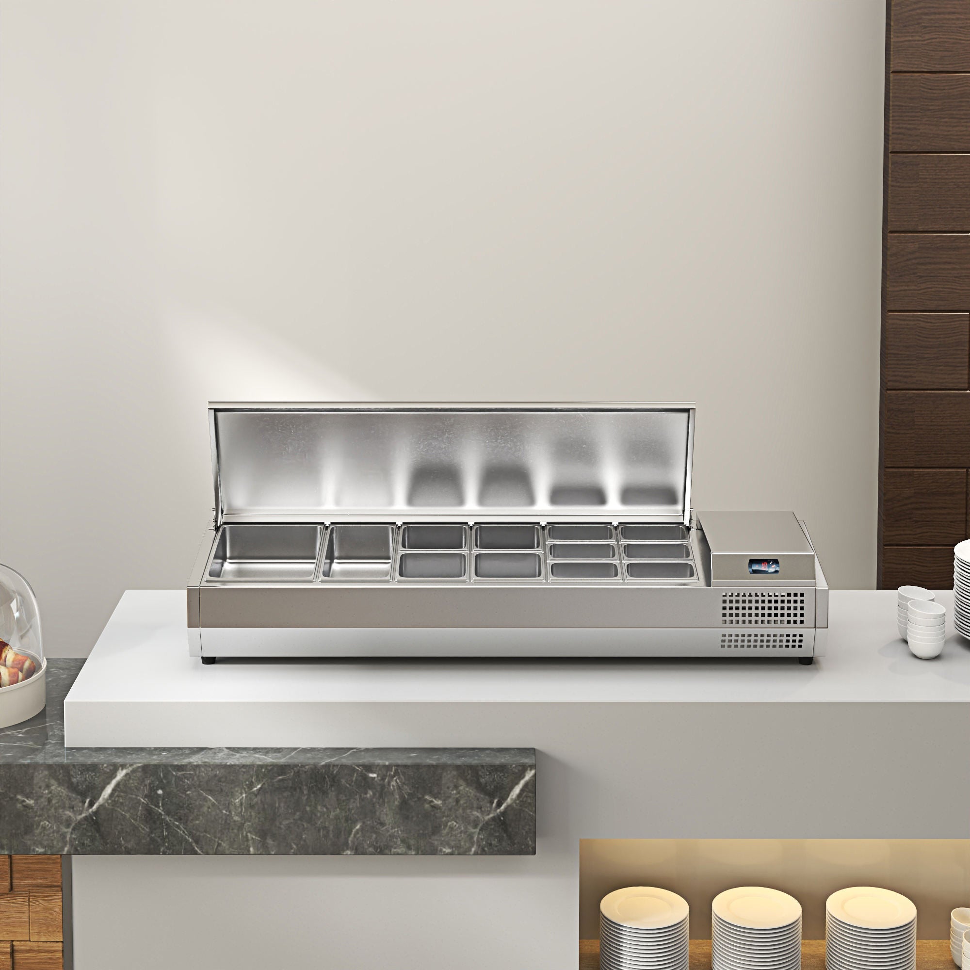 Pizza Salad Preparation Table - Image 4