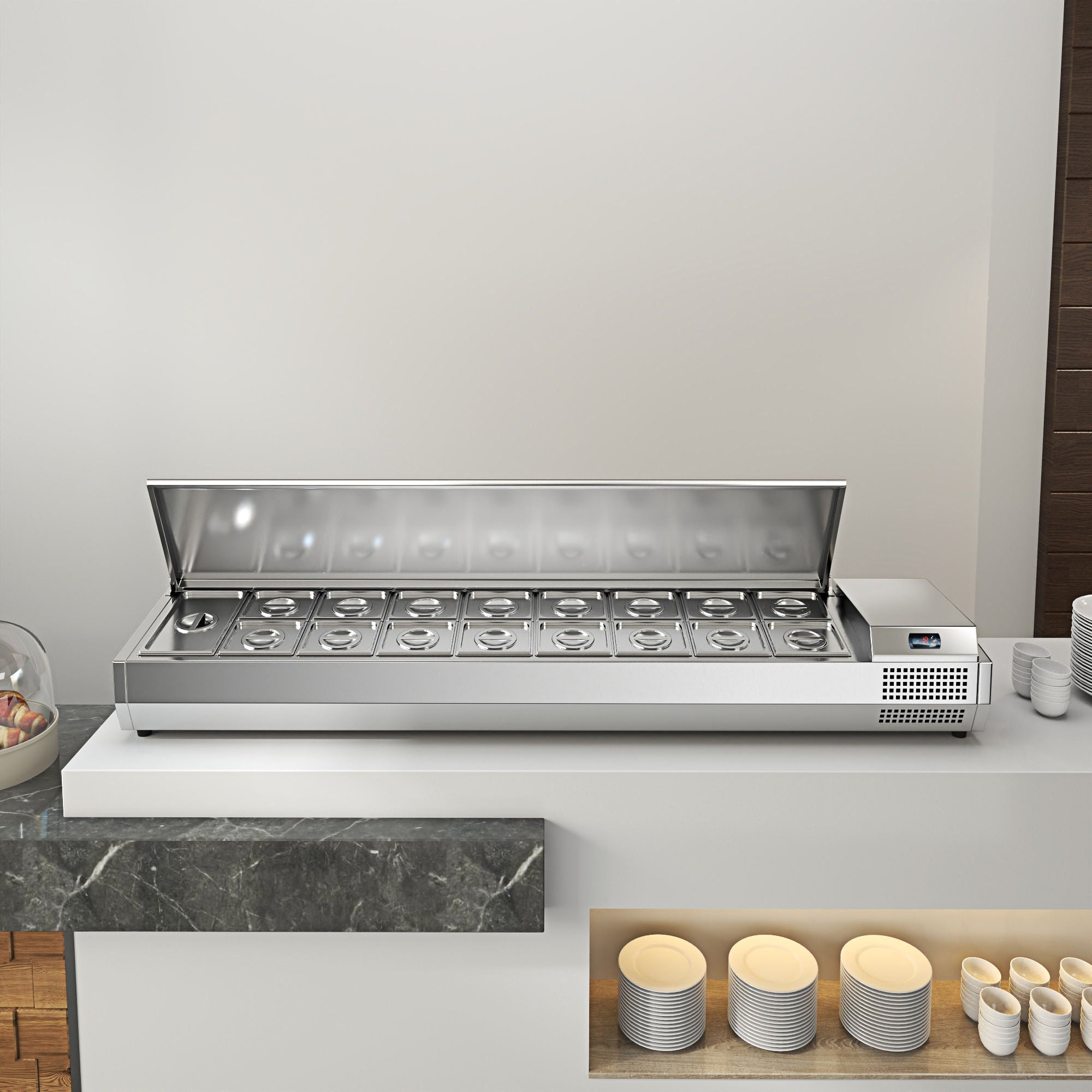 Pizza Salad Preparation Table - Image 2