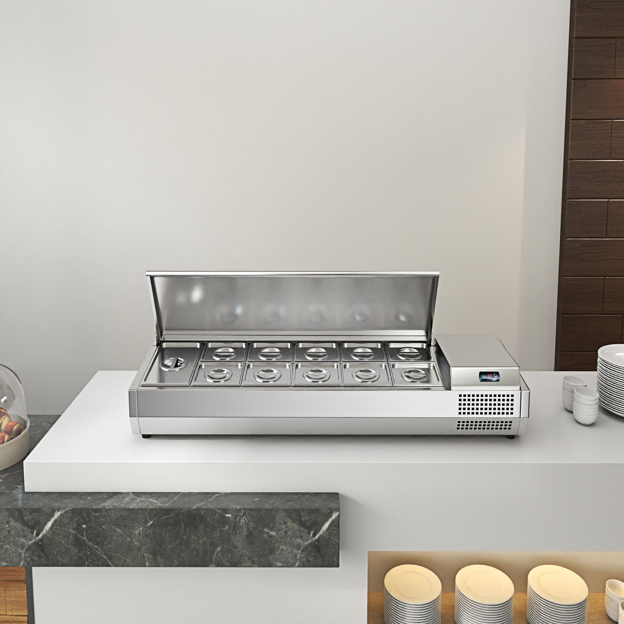 Pizza Salad Preparation Table - Image 3