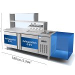 Bubble Tea Bar Counter With Refrigeration And Boba Tea Bar