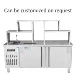 Bubble Tea Bar Milk Tea Bar Counter With Refrigeration