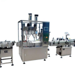 2 Head Fully Automatic Powder Filling Machine Line, Spray Filling Bottle, Spiral Powder Bottle