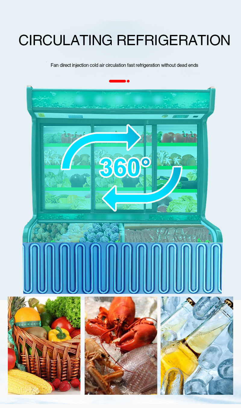 Display Freezer Commercial Refrigerator Vegetable And Fruit Preservation - Image 3