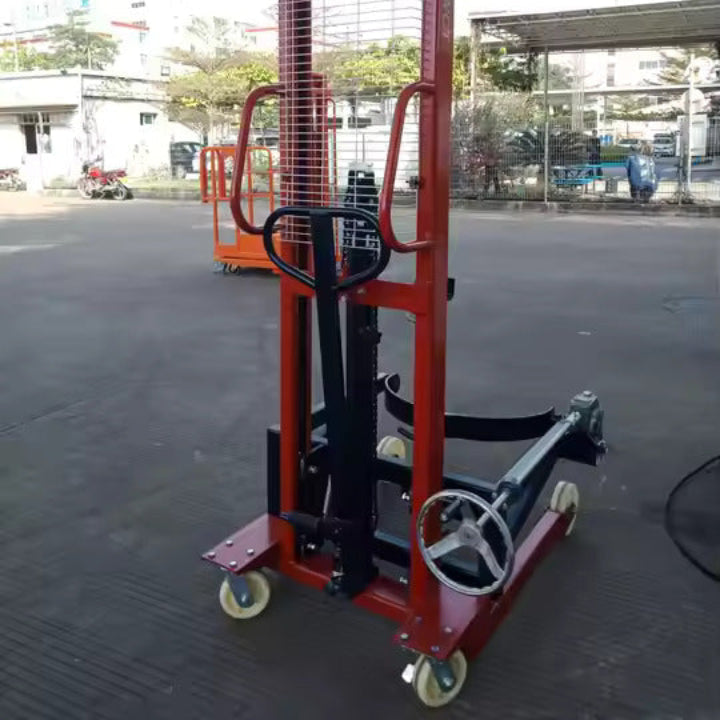 Manual Oil Drum Stacker Hand Cranked Forklift - Image 4