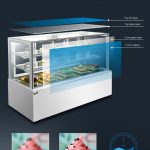 Right Angle Cake Display Freezer