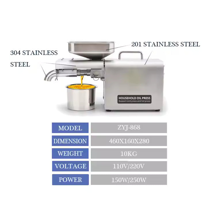 Small Household Peanut Sesame Nut Oil Press Portable - Image 5