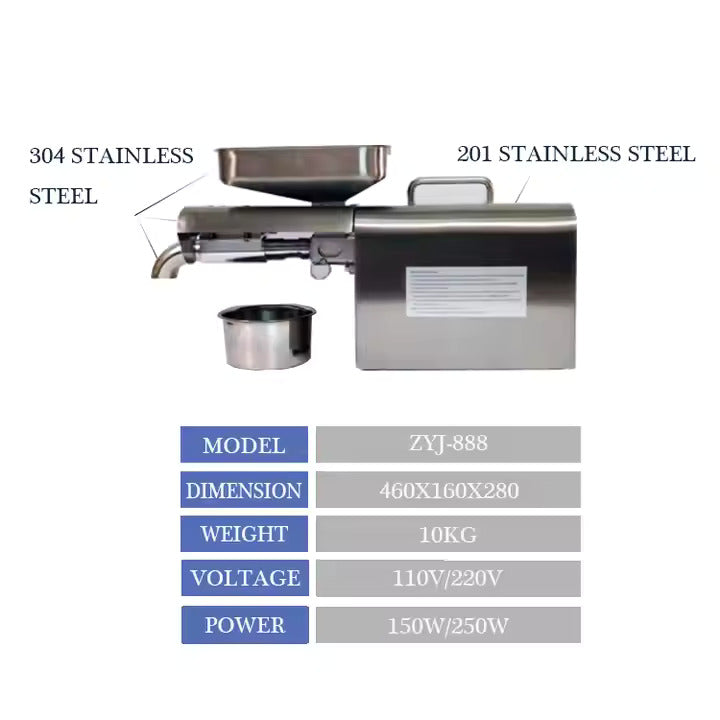 Small Household Peanut Sesame Nut Oil Press Portable - Image 6