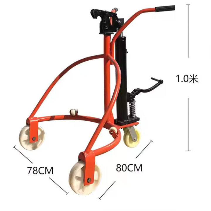 Hydraulic Manual Forklift Oil Bucket Grab Hoist - Image 4