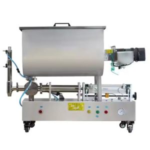 Peanut Butter Chili Sauce Nut Sauce Filling Machine Cream Bottle With Mixing Bucket