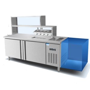 Bubble Tea Bar Counter With Refrigeration And Boba Tea Bar