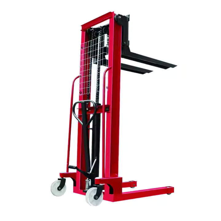Manual Hydraulic Pallet Handling Manual Stacker Forklift - Image 2