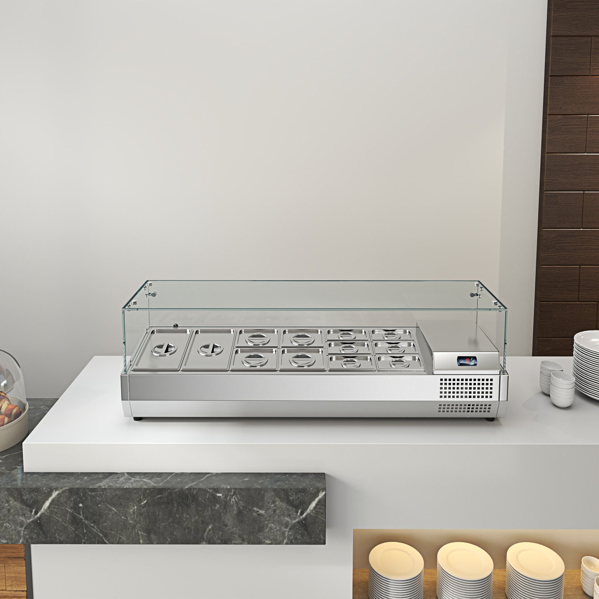 Pizza Salad Preparation Table - Image 7