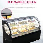 Baking Bread Display Cabinet Curved Glass