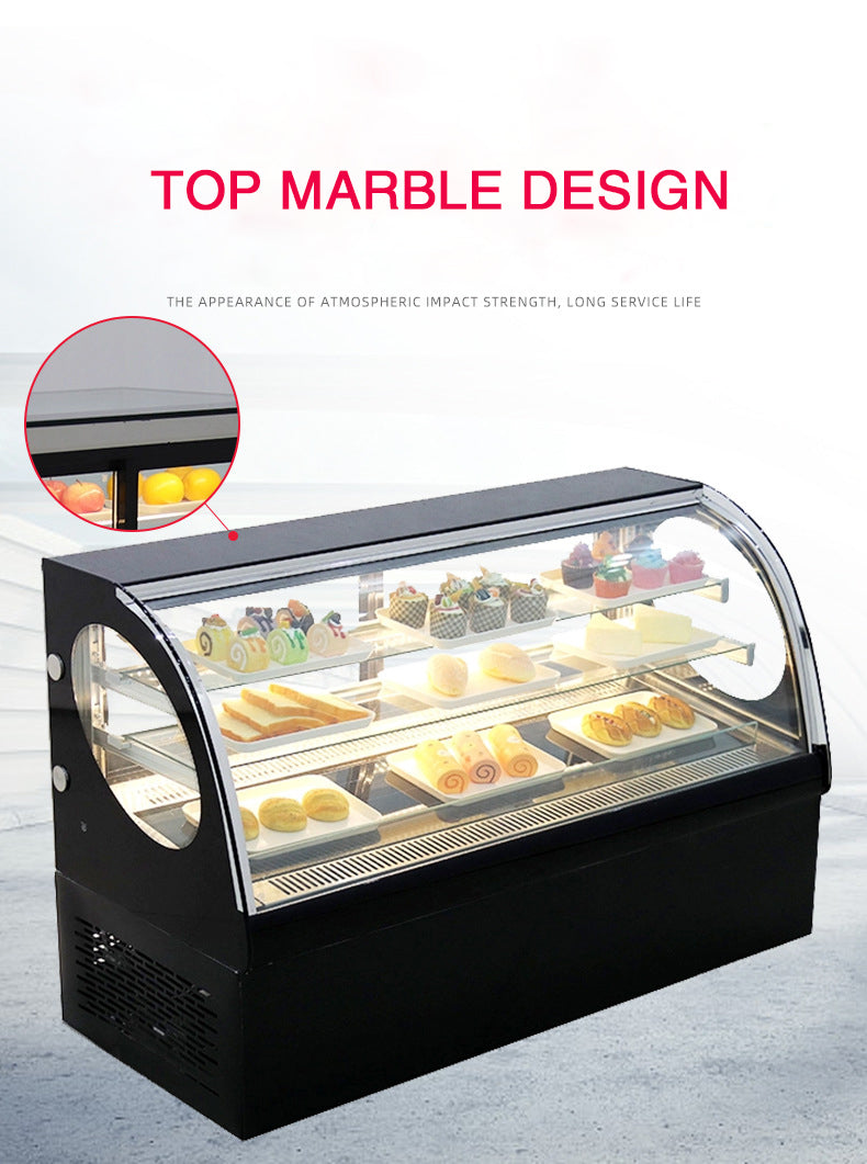 Baking Bread Display Cabinet Curved Glass - Image 2