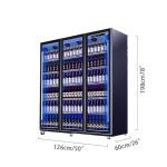 Defogging Glass Freezer Display Cabinet