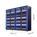 Defogging Glass Freezer Display Cabinet