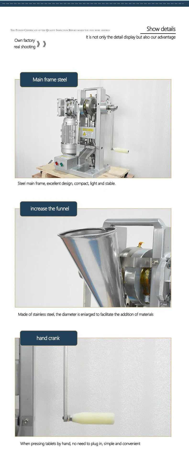 Made in China Thdp-3 Single Punch High Speed Tablet Press - Image 6
