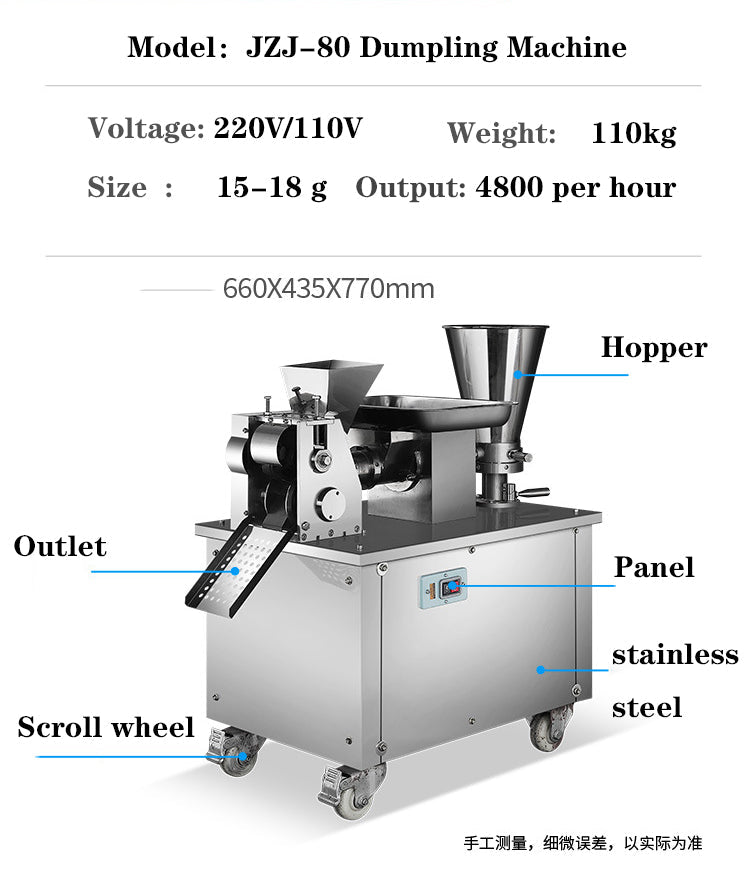 Momo Dumpling Machine Size Description, 80-dumpling - Image 2