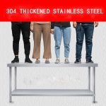 Stainless Steel Commercial Kitchen Double Worktop