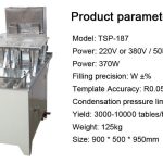 Tsp-187 Manual Capsule Filling Machine 187 Capsules Per Time