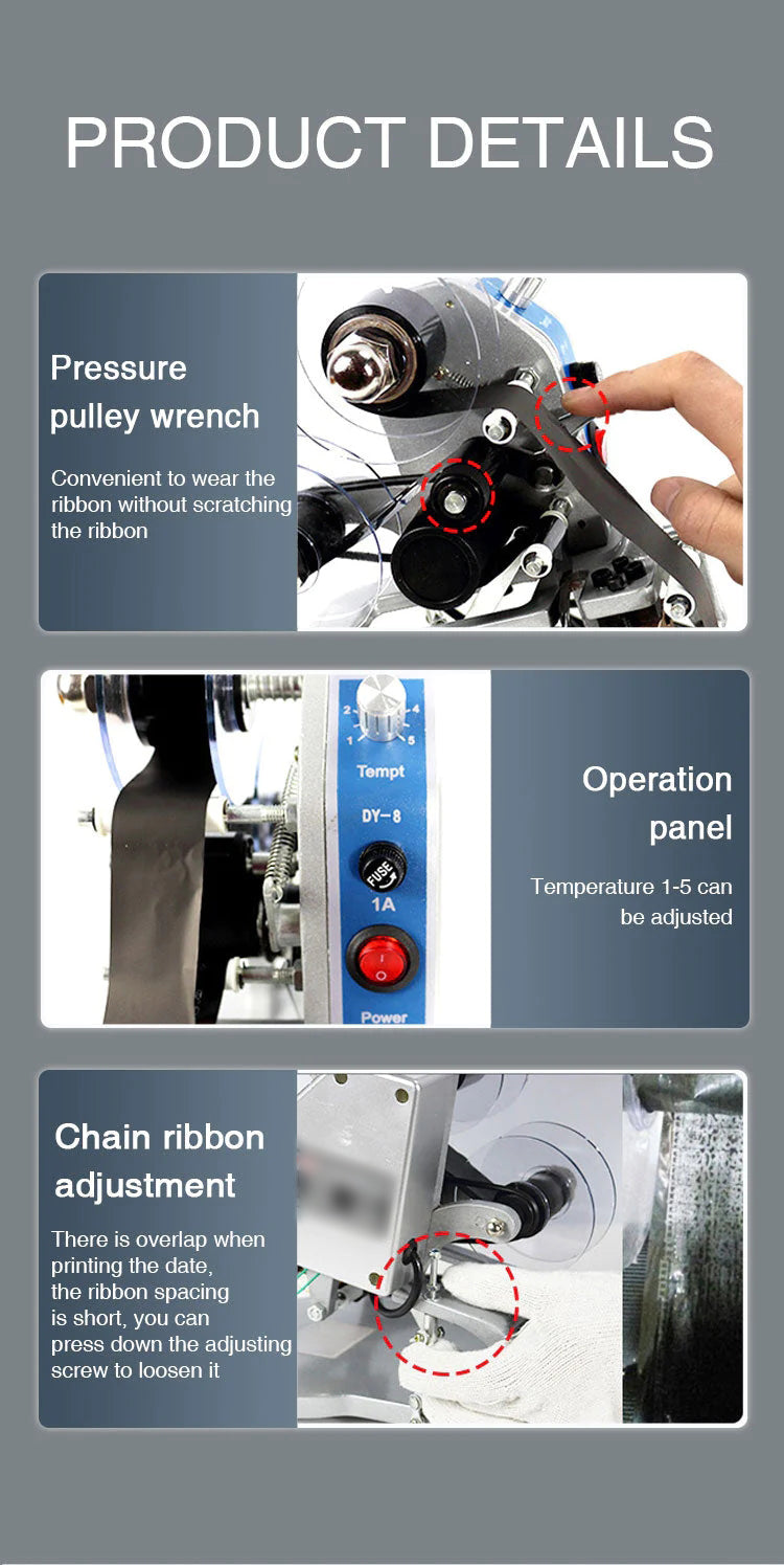 DY-8 Color Ribbon Hot Date Printing Machine - Image 4